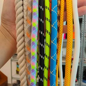 Two-Tone Color-Blocking Braided Coated Eco-Friendly High Tenacity Polyester <b>Shoelaces</b> <b>Rope</b> for Sports Garments DIY Hat Bags - Product Image 2