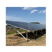 Système de montage au sol personnalisé en alliage d'aluminium CE 6005-T5 pour panneaux photovoltaïques, surface anodisée, avec garantie de 15/25 ans