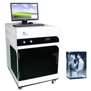 Máquina de gravação a laser 2D 3D para presentes de enfeites de vidro bonitas