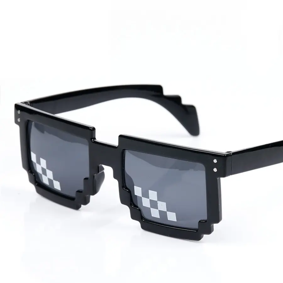 Thug Life Mosaic Pixel Brille auf der ganzen Welt 8 Bits Deal With It Sonnenbrille Männer Frauen Party Retro Second Element Sun