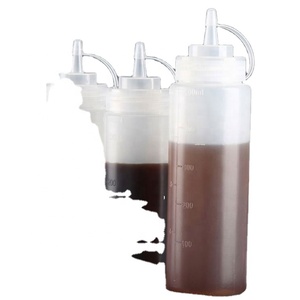 2026 Custom Kitchen Supplies Honey Oil Sauce Bottles Squeeze Salad <b>Plastic</b> Squeeze Bottle With Multi Nozzle - Product Image 6