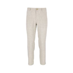 Pantalon en lin pour homme, coupe ajustée, tissu léger, confortable, décontracté, pour tous les jours, élégant, pour temps chaud, vente en gros - Product Image 1