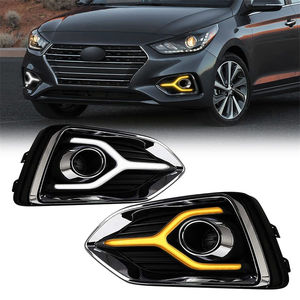 Feux de jour led DRL pour <span class=keywords><strong>Hyundai</strong></span> <span class=keywords><strong>Accent</strong></span> 2018 2019 2020 2021 <span class=keywords><strong>2022</strong></span> pare-chocs feux antibrouillard de conduite DRL feux clignotants ambrés - Product Image 2
