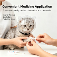Casque anti-morsure transparent et respirant pour chat, cache-mâchoire pour chaton, capuche de protection pour toilettage, bouclier de sécurité pour coupe des ongles