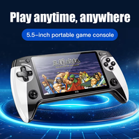 Nouveau X9 5.5 pouces haute définition grand écran Arcade Console de jeu portable Portable rétro pour GBA 8 émulateurs majeurs Wi-Fi Quad