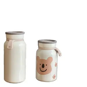 Термос-чашка в форме медведя, пить больше горячей воды, переносная термос-чашка для девочек, студентов, маленькая и хорошо удерживает тепло