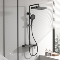 Ensemble de robinetterie de douche thermostatique moderne à haute pression pour appartement, extérieur et hôtel - Écologique et facile à installer