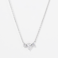 Parure de bijoux en moissanite taille poire S925 VVS1, collier et boucles d'oreilles pendantes, bijoux délicats pour usage quotidien, cadeau avec certificat