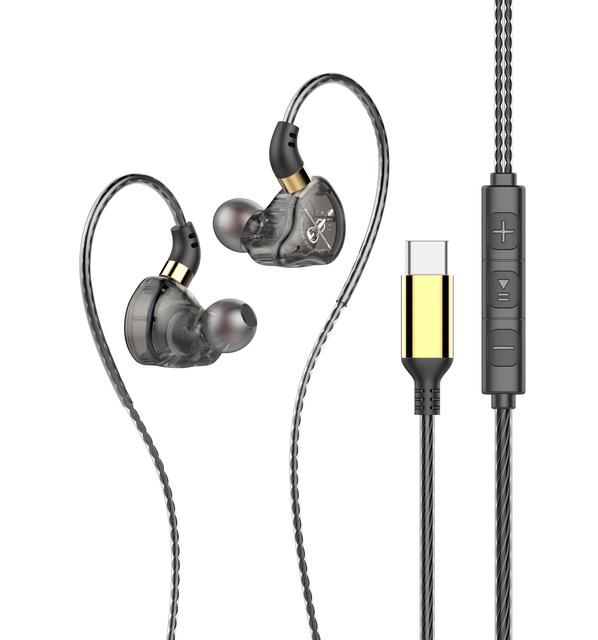 New Arrival in Ear HiFi Wired Headset 3.5mm Headphones Type C Sport Earbuds USB C Earphones with Microphone for Iphone15 16 17