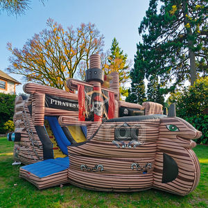 Toboganes de Agua Inflables para Patio de Juegos, Tobogán de Barco Pirata Inflable, Castillo Hinchable Combinado para Niños, para <span class=keywords><strong>Alquiler</strong></span> Comercial - Product Image 4