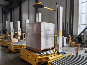 Industri berat sepenuhnya otomatis Inline palet peregangan Film menyusut pembungkus mesin pembungkus untuk dijual - Product Image 2