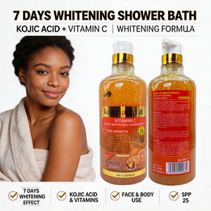 Nouveau Gel <span class=keywords><strong>Douche</strong></span> Corps Éclaircissant et Apaisant à l'Acide Kojique et Vitamine C - Nettoyant Hydratant à la Kératine pour Tous Types de Peau - Product Image 2