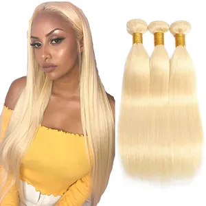 613 Blonde Virgin Human Hair,613 Cuticle Aligned Hair Bundles With Frontal Blonde Virgin Human Hair 613 Bundles With Closure