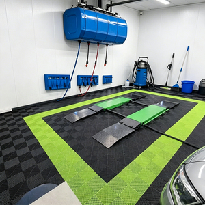 High Strength Anti-Slip PP <b>Plastic</b> Garage <b>Floor</b> Durable Industrial Indoor Grid Board with Fast Drainage for Auto Workshop - Product Image 4