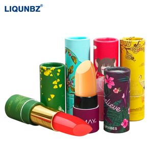 Popular Universal Multi Style Color Customized Logo Lipstick Box Cosmetics Packaging Special Label All Paper Lipstick Tube