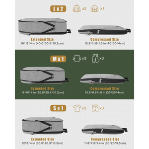 Tùy Chỉnh 7Pcs Tổ Chức Túi Du Lịch Đóng Gói Cubes Túi Du Lịch Tổ Chức Nén Đóng Gói Cubes - Product Image 2