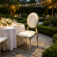 Chaise de mariage empilable en acier inoxydable blanc, moderne et écologique, pour hôtels, salles à manger, salons et extérieurs – Vente en gros