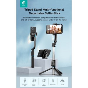 Supporto multifunzione per treppiede rimovibile e Selfie Stick di 360 grado regolabile compatibile con gli smartphone Android - Product Image 1