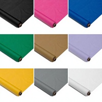 Nappe rectangulaire jetable en plastique imprimé, faite à la main, moderne, imperméable et résistante à l'huile, en rouleau, pour restaurants – Prix usine
