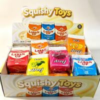 Jouet Squishy en PU en forme de boîte de lait ou de jus, à rebond lent, anti-stress, à presser, vente directe usine