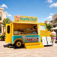 Personnalisez divers modèles de food trucks, équipés de café, de crème glacée, d'un restaurant, de pizzas, d'un comptoir mobile et d'une cuisine.