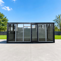 Maison conteneur pliable préfabriquée de 20 pieds en panneaux sandwich, modulaire, portable, écologique, pour bureau, chambre, villa