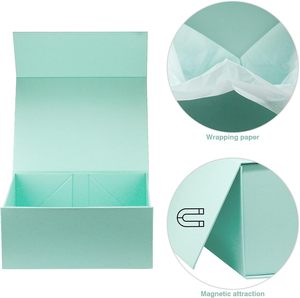 Boîte cadeau TiffanysBlue avec couvercles pour cadeaux, fermeture magnétique, emballage cadeau pour Noël, <span class=keywords><strong>Halloween</strong></span>, anniversaire, fêtes - Product Image 5