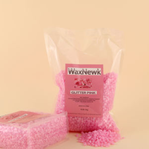 Waxnewk 1kg 2.2Lb long lanh màu hồng nhựa thông miễn phí độ đàn hồi mạnh mẽ không có dị ứng thuốc làm rụng lông sáp Pearlescent Beauty Salon sáp cứng đậu - Product Image 5