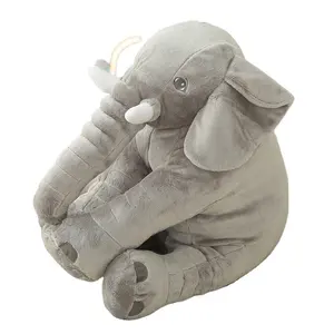 工厂婴儿大象枕头供应商热卖60厘米巨型灰色婴儿大象枕头