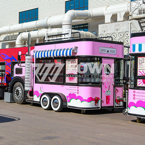 Remorque alimentaire mobile multifonctionnelle entièrement équipée en fibre de verre et acier inoxydable pour la vente de glaces, hot-dogs, frites et snacks - Product Image 3