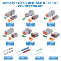 JRready Deutsch serie DT conector de 2 pines DT04-2P DT06-2S 1set Deutsch DT gris Kit de conector Droken clave Extractor Kit