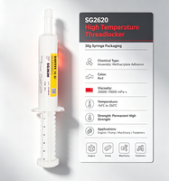 Colle anaérobie de verrouillage rouge SG2620 de qualité industrielle, adhésif de fixation de filetages haute température, performance équivalente