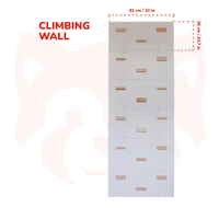 Structure d'escalade pour enfants avec 6 panneaux modulaires, mur d'escalade suédois réglable pour la maison, aire de jeux intérieure en bois massif