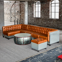 Chaise longue de luxe rétro industrielle en cuir, rafraîchissante, pour salon, chambre, salle à manger, loft, atelier, école, mobilier
