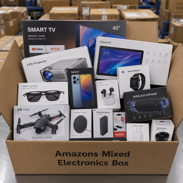 Retail Ready 2026 Amazons Mystery Box Electronics Random Gadgets Tablet Camera Console Earphones Gift Resale Pack