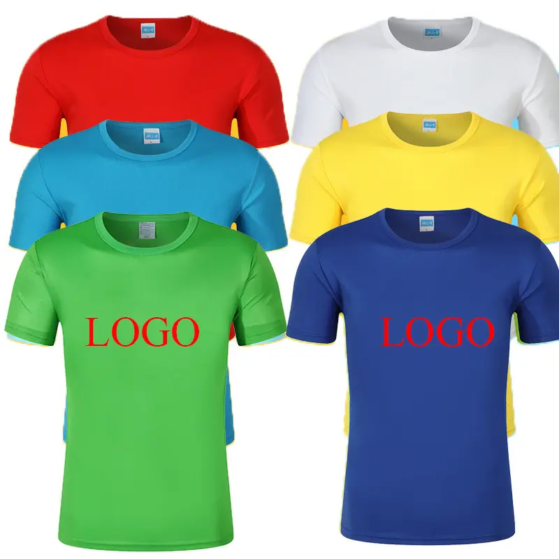 CT0003 कस्टम मुद्रण महिलाओं को खाली पुरुषों की टी शर्ट 100% पॉलिएस्टर खेल टी शर्ट ब्लाउज में सबसे ऊपर यूनिसेक्स जिम सूखी फिट सादे टी शर्ट