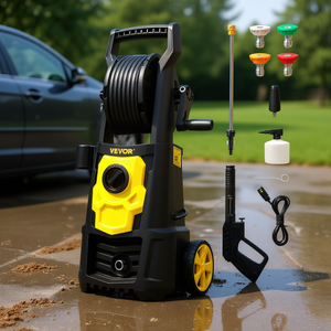 Nettoyeur haute pression électrique Vevor 2000 Psi 1,76 GPM avec 5 buses, canon à mousse et tuyau de 30 pieds - Product Image 2