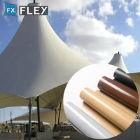 FLFX Tissu en PVC enduit ignifuge tissé imperméable imprimé sur mesure pour sacs publicitaires Dômes géodésiques et abris