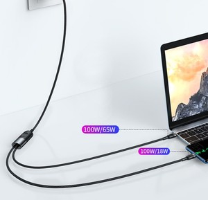 1.2m 100w <span class=keywords><strong>USB</strong></span>-C tipo c 2 in 1 2 in1 tipo-c QC PD ricarica rapida <span class=keywords><strong>USB</strong></span> <span class=keywords><strong>cavo</strong></span> di ricarica dati per ipad macbook Dell <span class=keywords><strong>Nintendo</strong></span> <span class=keywords><strong>Switch</strong></span> - Product Image 6