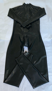 Lattice di gomma catsuit per gli uomini sensuali in lattice catsuit maschera cappuccio catsuit - Product Image 4