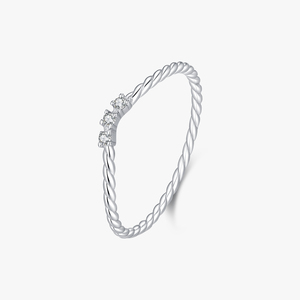 Bague en argent sterling 925 avec moissanite VVS1, design torsadé, coupe ronde, tendance, cadeau pour la fête des mères - Product Image 1