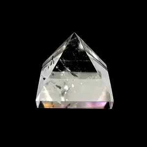 Natural Rock Crystal Quartz Pyramid Clear Quartz Healing Energy Crystal Polished Meditation Pyramid