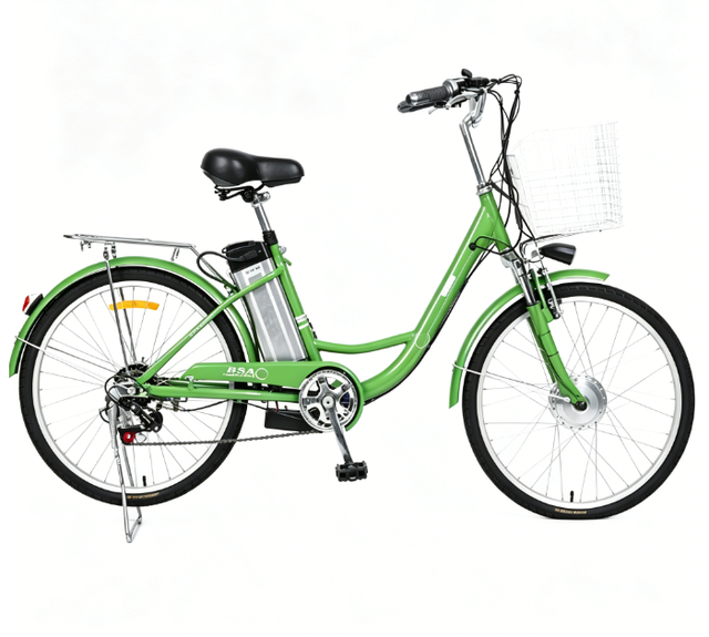 36V Lithium Battery Assisted E-Bike | 26" Aluminum Alloy Frame City Electric Bicycle with Basket 250W Rear Hub Motor & Sensor