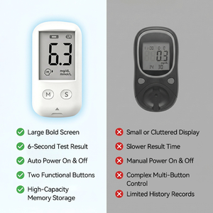 Misuratore di Glicemia Portatile Intelligente con <span class=keywords><strong>Strisce</strong></span> Reattive per Diabetici - Product Image 1
