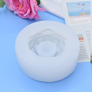 แม่พิมพ์เรซิ่นรูปดอกไม้ขายส่ง แม่พิมพ์ซิลิโคนรูปดอกบัว 3 มิติ สำหรับทำเทียนหอมตกแต่งบ้าน - Product Image 4