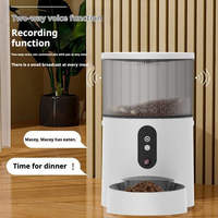 Distributeur automatique intelligent 3L pour animaux de compagnie avec caméra HD, contrôle via application WiFi, enregistreur vocal, distributeur de nourriture programmable, portable et rechargeable pour chats et chiens