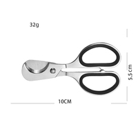 Couteau de poche à double lame super tranchante, coupe-cigares en acier inoxydable de haute qualité, ciseaux à cigares portables avec anneau en caoutchouc, accessoires