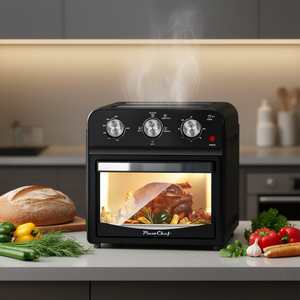 Horno Freidora de Aire PlumChef de 12 Litros, Multifunción, Control por Perilla, Circulación de Aire Caliente Eléctrica para Patatas Fritas, Pizza, Pescado, Tostadas - Product Image 2