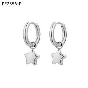 Pendientes de aro Amy Amy Star chapados en plata para mujer, regalo de joyería de moda - Product Image 1