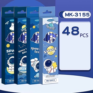 Y622-2 Ensemble de crayons en bois mignons à motifs de dessins animés pour les élèves du primaire, crayons à dessin sans plomb HB <span class=keywords><strong>avec</strong></span> gomme, 19,5 cm - Product Image 6
